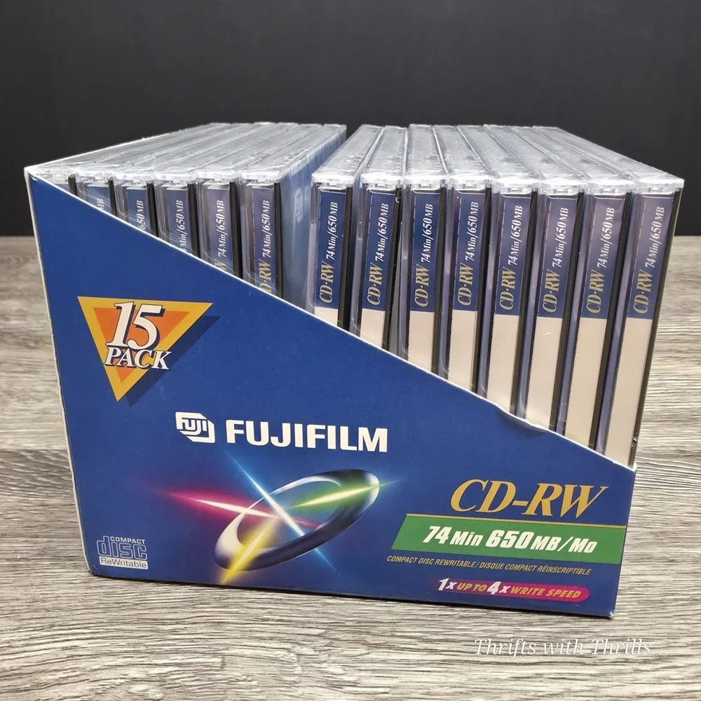 Fujifilm CD-RW 74 Min 650MB Rewritable Compact Disk - Lot Of 14 - New CD-RW's